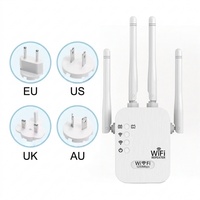 Répéteur WiFi extérieur blanc à gain élevé pour la maison, 1200 Mbps, double bande, 4 antennes, sortie 20 dBm, couverture longue portée 100-120 m²