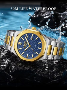 Montres-bracelets pour hommes de <span class=keywords><strong>luxe</strong></span> Lige 89272, personnalisation en petite série, bracelet en acier inoxydable, aiguilles lumineuses, calendrier, montre à quartz pour <span class=keywords><strong>homme</strong></span> - Product Image 5