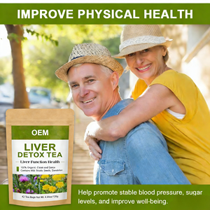 ชาสมุนไพรดีท็อกซ์ตับ OEM 42 วัน สูตรผสมออร์แกนิค 100% ประกอบด้วยมิลค์ธิสเซิล แดนดิไลออน ขมิ้น สะระแหน่ ช่วยทำความสะอาดและบำรุงฟังก์ชันตับ - Product Image 2