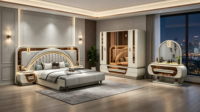 Cadre de lit king size, queen size, double, full size avec tiroir de rangement pour un style royal européen, mobilier de chambre à coucher moderne de luxe sur mesure pour hôtel