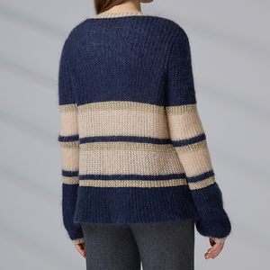 Cardigan en laine mohair personnalisé avec logo OEM ODM, à manches longues, coupe ample, pour femmes - Product Image 4