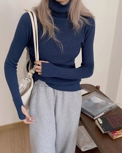 <span class=keywords><strong>Pull</strong></span> tricoté à col montant pour <span class=keywords><strong>femme</strong></span>, manches longues, coupe ajustée, collection hiver 2026 – Qualité supérieure, vente en gros - Product Image 3