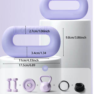 Haltères circulaires souples en silicone 1,5 - 2,5 kg pour la remise en forme féminine, l'amincissement des bras, les exercices de renforcement <span class=keywords><strong>du</strong></span> tronc, les entraînements <span class=keywords><strong>du</strong></span> <span class=keywords><strong>haut</strong></span> <span class=keywords><strong>du</strong></span> <span class=keywords><strong>corps</strong></span>, le yoga et le Pilates - Product Image 4