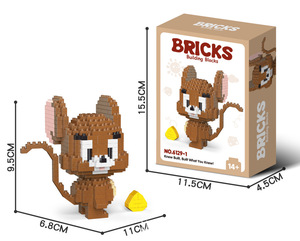 Set <span class=keywords><strong>de</strong></span> Construcción Epic Cheese Chase - Bloques Inspirados en Dibujos Animados Clásicos con Piezas Móviles y Soporte <span class=keywords><strong>de</strong></span> Exhibición - Product Image 5