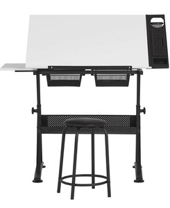 Bureau de <span class=keywords><strong>dessin</strong></span> moderne en métal à hauteur réglable pour étudiants, artistes, architectes - pour chambre ou salon, mobilier scolaire - Product Image 3