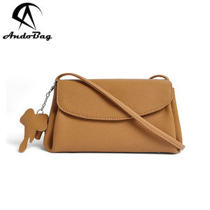 Sacs à bandoulière AndoBag pour femmes, mode décontractée, cuir de vache véritable, rivets, fond rigide, petit sac carré 6635 - Product Image 1