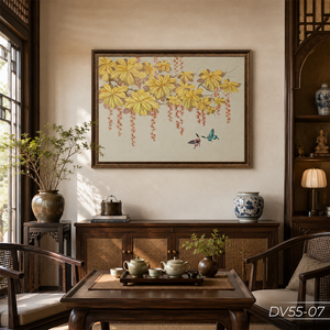 Factory Direct Gold Foil Flower Wall Art Premium Home Decorative <b>Painting</b> Vietnam OEM ODM Service DV55-07 - Product Image 6