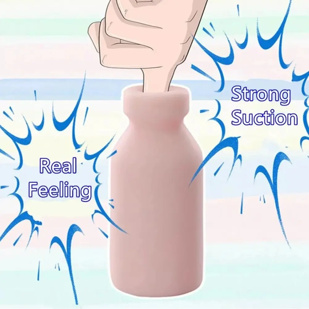 Milk Bottle Masturbation Cup Male Realistic Vagina Anal Man Masturbators Sex Pocket Pussy Adults Sex Toys Adult Product