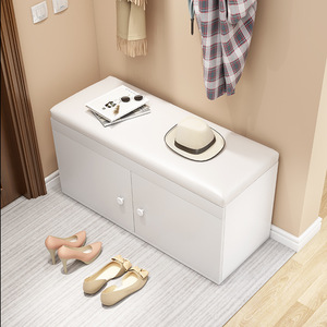 Meuble à chaussures avec coussin, armoire de rangement multifonctionnelle, tabouret à chaussures pour entrée, pour usage domestique - Product Image 2