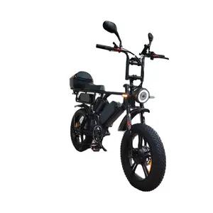 Vélo électrique double moteur 2000W double batterie 44Ah52V forte suspension complète frein hydraulique 65-75kmh gros pneu vélo électrique