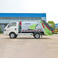 Ventes directes d'usine Municipal Industrial 3 4 CBM Déchets Petit camion compacteur à ordures électrique