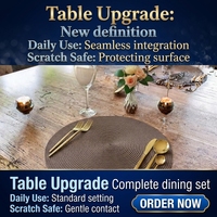 Ensemble de 4 dessous-de-plat ronds antidérapants en PP de 5 mm d'épaisseur (38 cm de diamètre) pour la mise en place de la table (beige)