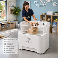 Baignoire pour chien en verre acrylique à micro-bulles, directement de l'usine, baignoire SPA pour animaux de compagnie avec hydromassage pour les appartements