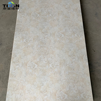 Feuille de marbre Pvc couleur rose décoration Uv enduit 3D marbre plastique étanche Pvc marbre panneau mural pour douche