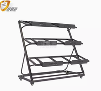 Jiachenxin Nieuw Ontwerp Fruit Display Rack Groente Opvouwbare Multi-Hoek Plank Supermarkt Verplaatsbare Commerciële Schappen