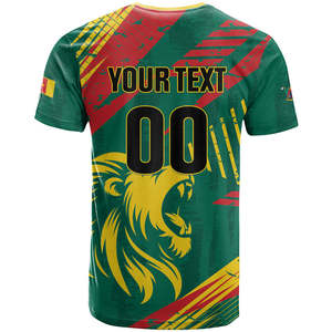 T-shirt de football personnalisé Cameroun 2026 <span class=keywords><strong>Les</strong></span> <span class=keywords><strong>Lionnes</strong></span> Indomptables Impression à la demande Votre texte T-shirts sportifs respirants en polyester - Product Image 4