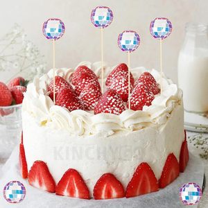 <span class=keywords><strong>D</strong></span>écoration de gâteau en gros personnalisée : Boule disco arc-en-ciel, pics à gâteau miroir colorés pour fête rétro années 70, <span class=keywords><strong>anniversaire</strong></span>, vente en gros - Product Image 4