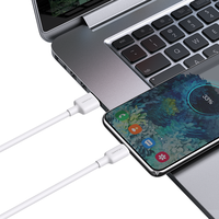 USAMS kabel pengisi daya Cepat USB tipe C, sinkronisasi Data 2m untuk ponsel