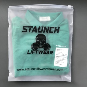 เสื้อผ้าพิมพ์โลโก้ตามสั่ง บรรจุภัณฑ์เสื้อยืด ถุงพลาสติกใสแบบซิป - Product Image 5