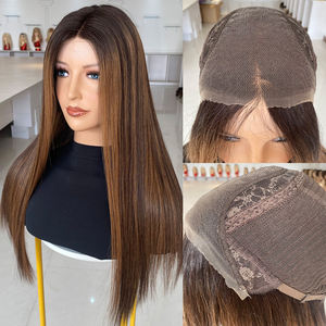 Peluca de Cabello Virgen Europeo Oscuro con Balayage, Peluca Médica con Encaje en la Parte Superior, Línea de Cabello Invisible para Pacientes con Alopecia, Lista para Enviar - Product Image 3