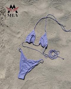 MLYニューデザインプライベートラベルカスタムロゴカラービキニエコフレンドリーファブリックセクシー水着女性水着2023 - Product Image 2