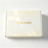 Boîte d'expédition de luxe en carton pliable personnalisée avec impression de logo doré pour produits de beauté, perruques et articles de boutique - Crème Éco