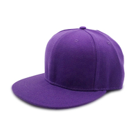 Sedex Audit Personnaliser Concevez Votre Logo À La Mode Unisexe En Coton 6 Panneau Violet Plaine Snapback Cap Chapeau De Sport