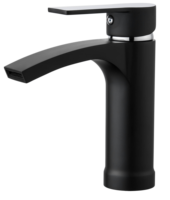 Robinet de lavabo de salle de bain d'hôtel moderne de luxe, à montage sur plan, monotrou, chromé poli, monocommande, avec capteur sans contact et valve en céramique