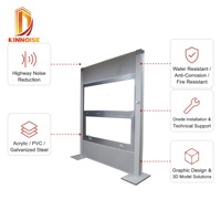 Panneau Acoustique en Acrylique à Persiennes Métalliques Certifié CE ISO, Barrière Anti-Bruit Transparente pour Autoroute, Pont Ferroviaire, Métro