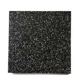Recycled Rubber Square Tile 1m*1m*3cm Durable Rubber fitness floor tile Supplier
