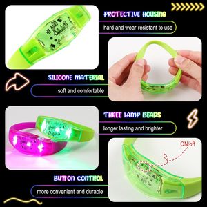 Ý tưởng quà tặng bán buôn tùy chỉnh nguồn cung cấp bên <span class=keywords><strong>s</strong></span>áng Led dây đeo cổ tay buổi hòa nhạc tương tác <span class=keywords><strong>s</strong></span>áng dây đeo cổ tay với biểu tượng tùy chỉnh - Product Image 3