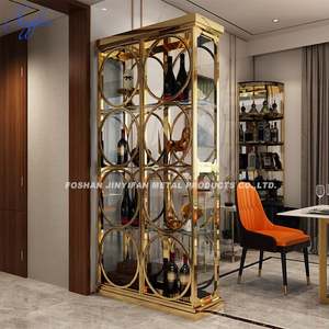 EX622 Stainless Steel Art Deco Wine Rack Display <b>Shelf</b> Waterproof Durable for <b>Bar</b> Caf Restaurant Hotel Interior Decoration - Product Image 3