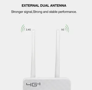 Huastlink CPF903 Lte Rumah 3G 4G 2 Antena Eksternal Wifi Modem CPE Router Nirkabel dengan Port RJ45 dan Slot Kartu Sim