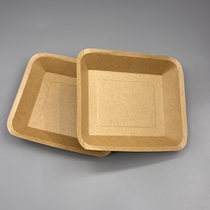 Conteneur alimentaire en papier écologique résistant à l'eau, surface scellée, pour pique-nique, événement en plein air, plateau en papier anti-fuite, vente en gros - Product Image 4