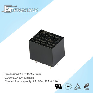 Relais de puissance industriels miniatures SINETONG 973-24VDC pour circuits imprimés, 15A SPST SPDT, étanches, haute puissance, contact de charge, 4 broches, électroniques - Product Image 2