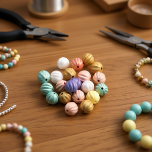 Ilan Abalorios Perline a lanterna color pastello da 12 mm, 20 pezzi, per la creazione di gioielli - Product Image 3