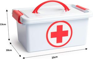 <span class=keywords><strong>Acan</strong></span> Tradineur PP Caja de medicina sostenible Mango Blanco 29x18,5x13cm Capacidad 4 litros Tapa de pecho Organización Productos sanitarios - Product Image 2