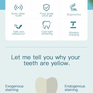 Blanqueador Dental Eléctrico en Forma de U Recargable por USB, Kit de Blanqueamiento Dental Sónico Automático - Product Image 3