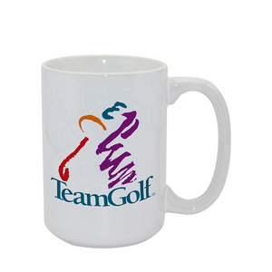 أكواب بيضاء للطباعة بالتسامي سعة 15 أونصة، أكواب سيراميك فارغة مخصصة مطبوعة بشعار مخصص، أكواب قهوة بمقبض - Product Image 1