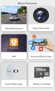 Đối với Volvo S60 xc40 S90 V40 2K Dash Cam phía trước phía sau Wifi GPS Dash Cam 1600p Xe DVR Dash Cam ghi - Product Image 3