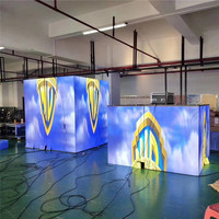 Écran d'affichage de cube à LED d'intérieur Signe de mur vidéo à angle droit Mur extérieur d'angle à 90 degrés Cube de pilier Affichage de LED vidéo 3D