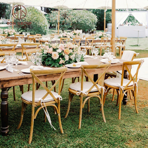 Silla de Madera con Respaldo Cruzado para Eventos al Aire Libre, Banquetes, Fiestas y Bodas - Product Image 2