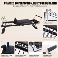 Reformer Pilates Portable et Pliable, Machine d'Entraînement Corporel Durable et Réglable, OEM ODM Reformer Pilates pour Studios et Bien-être