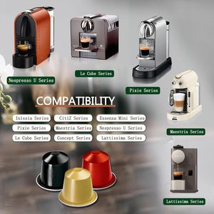 1000 pièces Options multicolores <span class=keywords><strong>Capsules</strong></span> de café en <span class=keywords><strong>aluminium</strong></span> vides dosettes de café compatibles expresso avec couvercles en feuille thermoscellée de Machine - Product Image 6