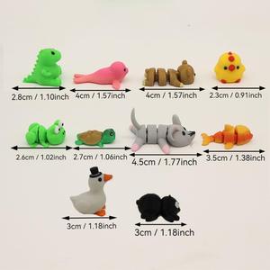 Figurines d'animaux miniatures colorées imprimées en 3D 2026 – Adorables modèles d'animaux simulés pour la décoration de la maison et du bureau - Product Image 4