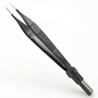 Forceps chirurgicaux dentaires noirs enduites de titane bipolaires pour extraction dentaire, ciseaux parodontaux, kit d'instruments manuels