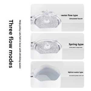 Fontaine à eau pour chat transfrontalière à succès, à circulation automatique, contrôlée par application intelligente, prise universelle, distributeur d'eau et de nourriture pour animaux de compagnie - Product Image 4