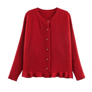 SHENZHU 2026 Conjunto de Suéter y Falda de Punto con Volantes, <span class=keywords><strong>Elegante</strong></span> y Versátil, para Mujer, Cuello Redondo, Manga Larga, Modelo 5157 - Product Image 2