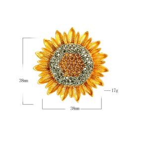 <span class=keywords><strong>Broche</strong></span> de fleur jaune en strass pour femmes <span class=keywords><strong>Broche</strong></span> de tournesol en émail Crystal Plant <span class=keywords><strong>Broche</strong></span>, Charm Sun Flower Coat Brooch for Womenrooch - Product Image 5