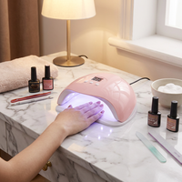 Set Peralatan Nail Art Profesional 35-Piece dengan Lampu Kuku 96W & Bor Kuku Elektrik, Perlengkapan Gel Polish Starter Kit Satu Paket untuk Salon & Rumah